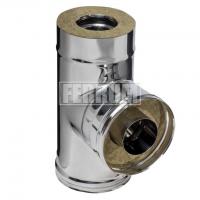 Сэндвич тройник 90° Ferrum из нержавеющей стали d80х160